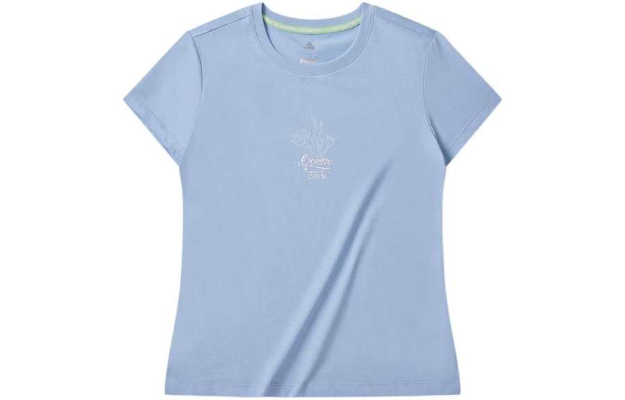 PEAK Drop Shoulder Sleeve T Shirt Women's Blue