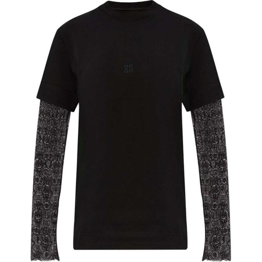 Givenchy Givenchy Lace Sleeves Crewneck T Shirt