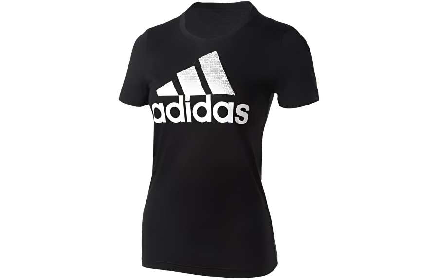 Adidas Adidas T Shirts Women's Black Crew Neck Moderate Straight Fit