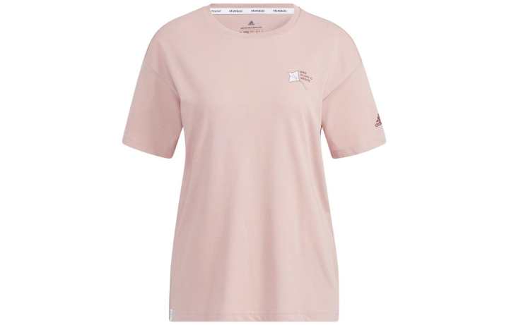 Adidas Adidas Drop Shoulder Sleeve T Shirt Women's Pink