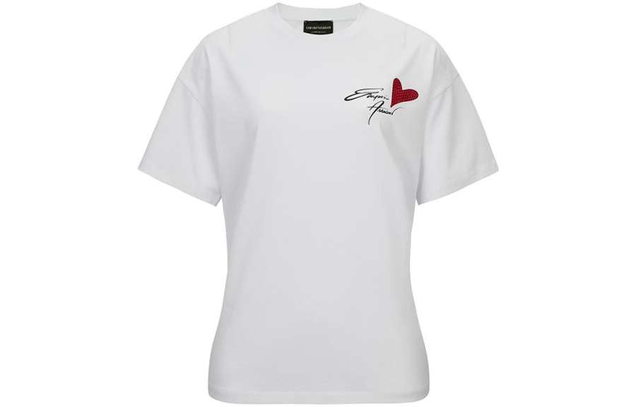 EMPORIO ARMANI T Shirts Women's White Crew Neck