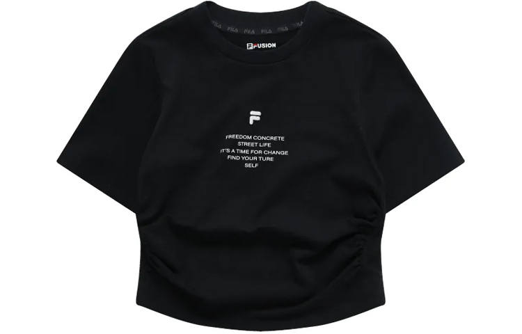 FILA FUSION Crop Top Women's Black