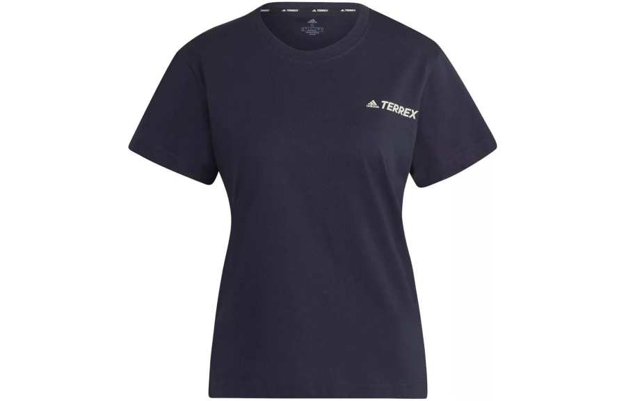 Adidas Adidas Drop Shoulder Sleeve T Shirt Women's Ocean Blue