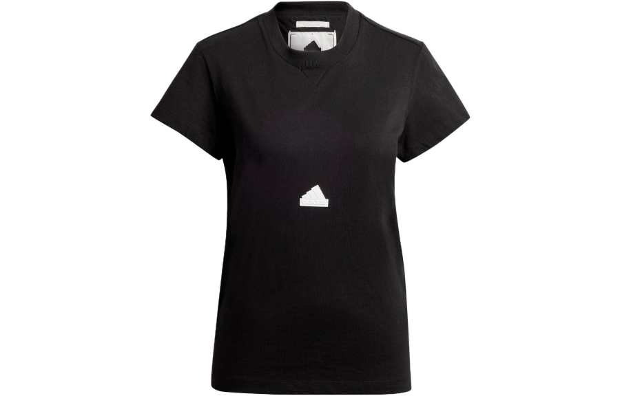 Adidas Adidas T Shirts Women's Black Crew Neck Moderate Straight Fit