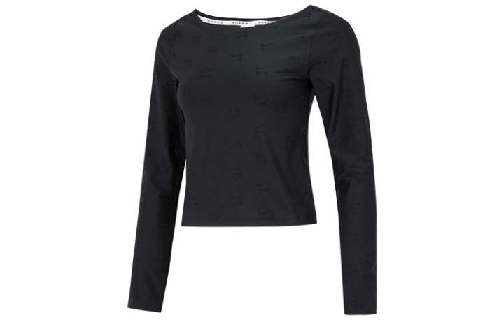 Nike Nike T Shirts Women's Black Crew Neck Moderate Straight Fit