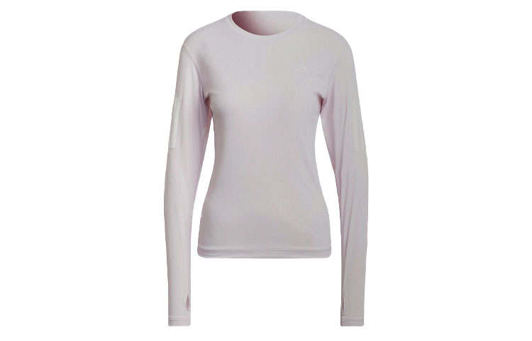 Adidas Adidas T Shirts Women's Light Purple Crew Neck Moderate Straight Fit