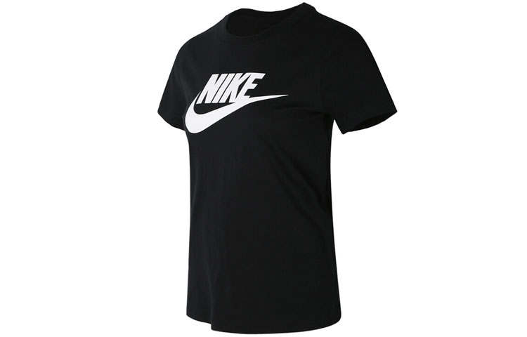 Nike Nike Women'ss Retro Logo Print Crewneck Casual T-Shirt Black