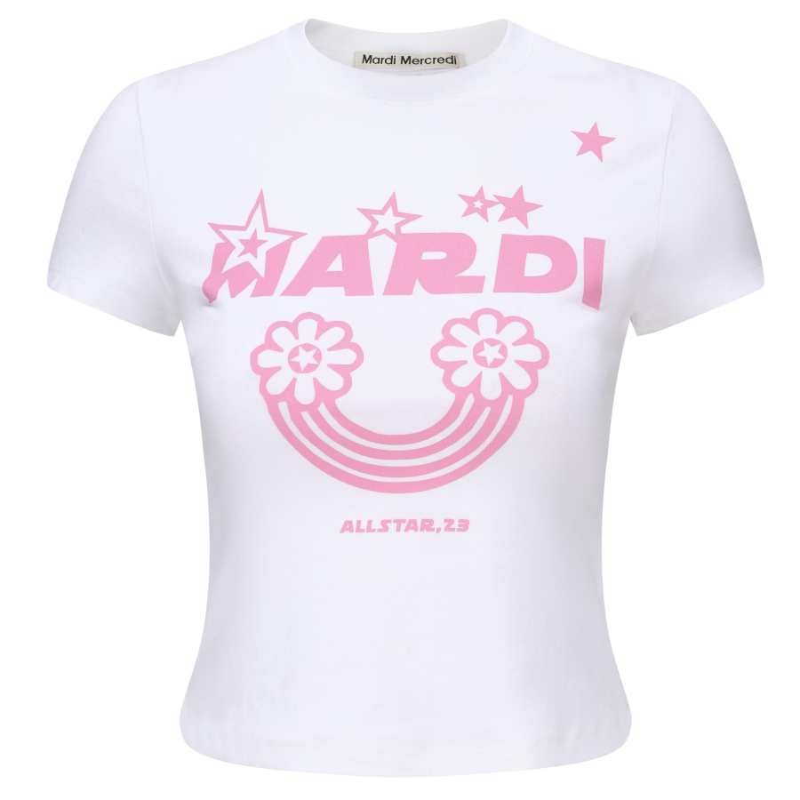 MARDI MERCREDI T Shirt Korean Style Women's