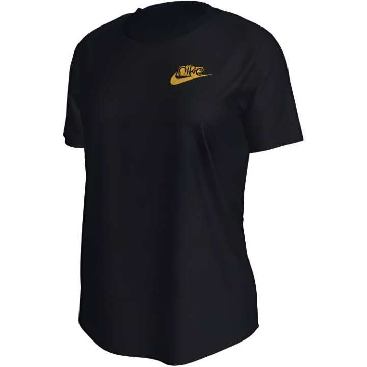 Nike Nike T Shirts Women's Black Crew Neck Moderate Straight Fit