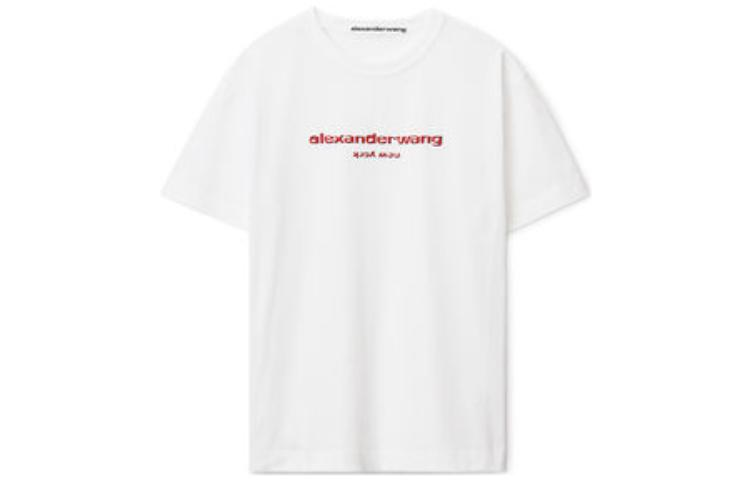 alexander wang Logo-Print T-shirt White/Red