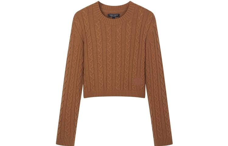 Teenie Weenie Sweaters Women's Camel Crew Neck Moderate