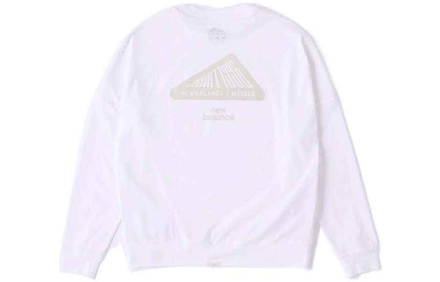 New Balance New Balance T Shirts Women's White Crew Neck Moderate Straight Fit
