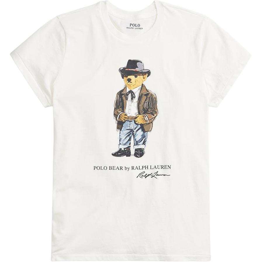 Polo Ralph Lauren Polo Bear T Shirt Women's White Straight Fit Version