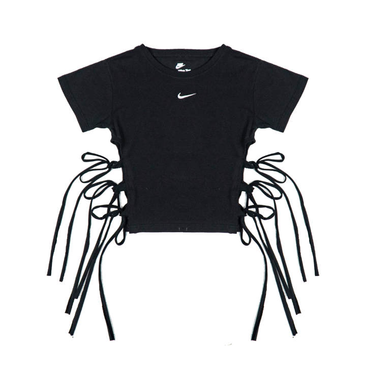 Nike Nike Crop Tops Women's Black Crew Neck Moderate