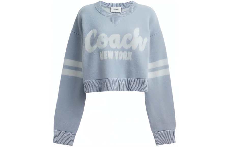 COACH COACH Sweaters Women's Blue Crew Neck Moderate Other