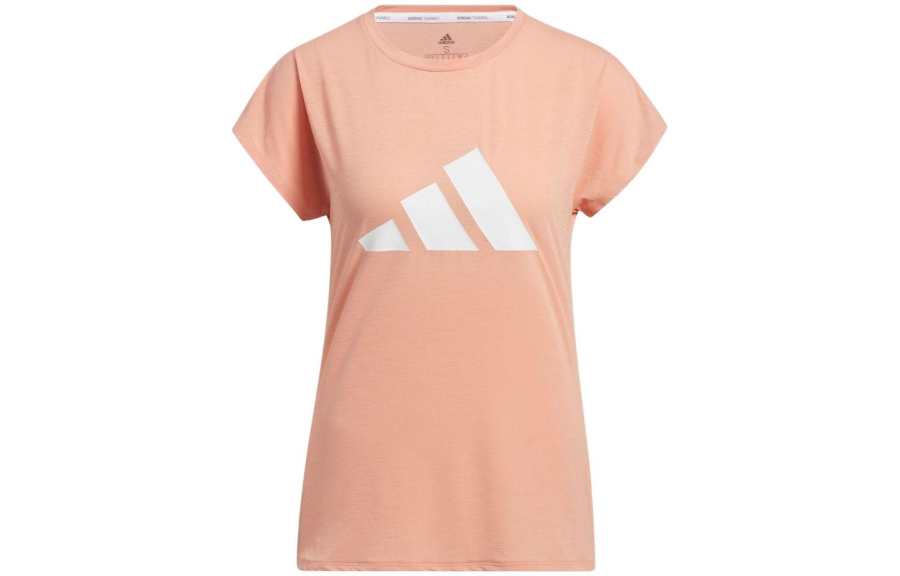 Adidas Adidas T Shirts Women's Pink Crew Neck Moderate Straight Fit