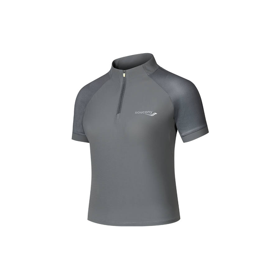Saucony T Shirt Women's Lava Gray