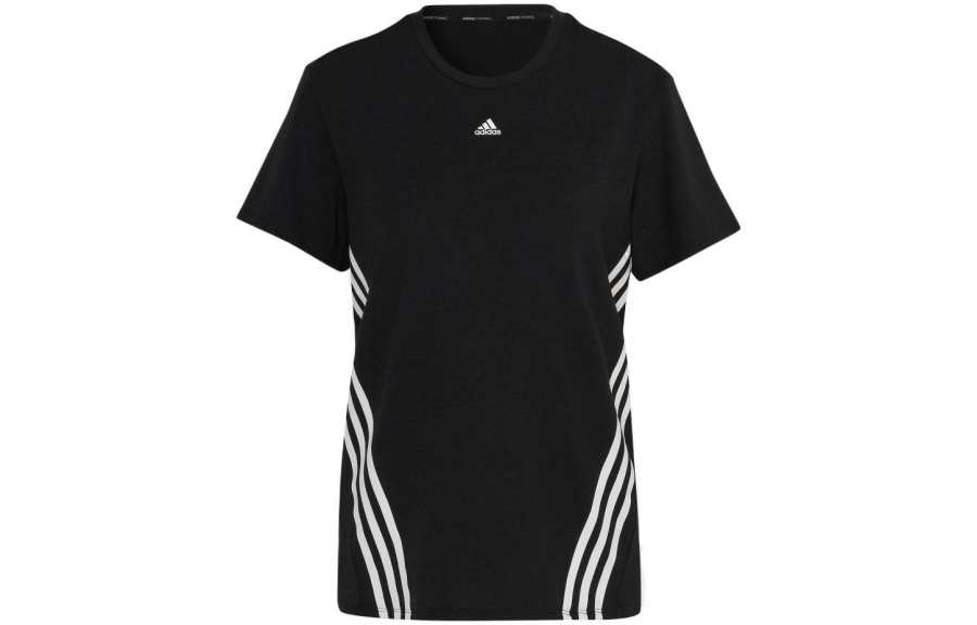 Adidas Adidas T Shirts Women's Black Crew Neck Moderate Straight Fit