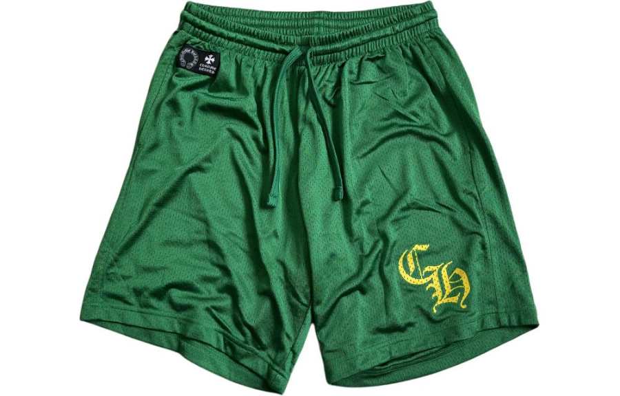 Chrome Hearts varsity green shorts