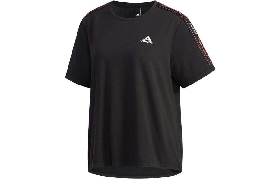 Adidas Adidas T Shirts Women's Black Crew Neck Moderate Straight Fit