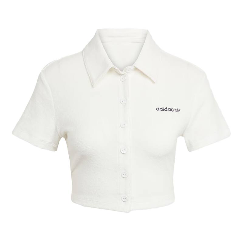 Adidas Originals Striped Towel Button Up Tee