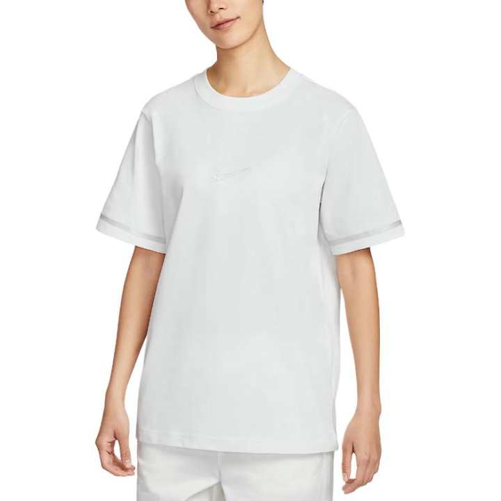 Nike Nike Sportswear Drop Shoulder Sleeve T Shirt Women's Mountain Peak White