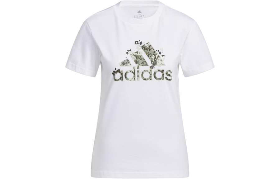 Adidas adidas Floral Badge Of Sport Graphic T-Shirt White
