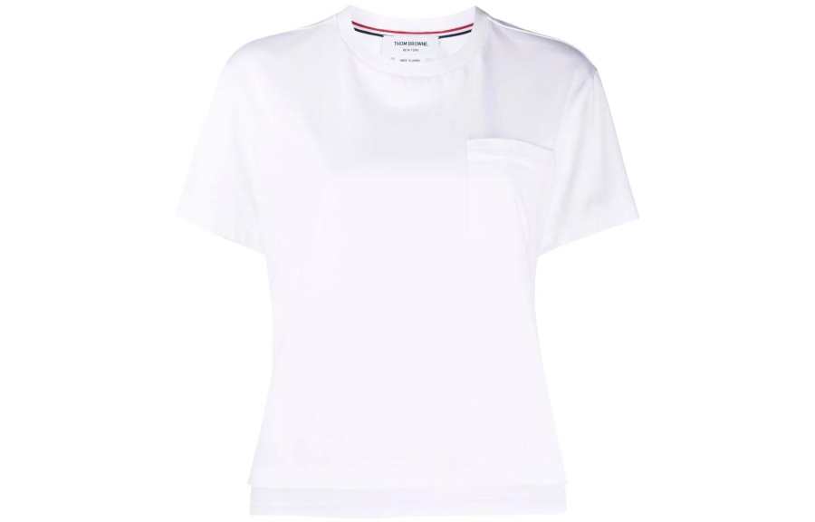 THOM BROWNE THOM BROWNE Rwb Logo Patch T Shirt