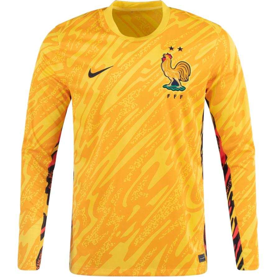 Nike Nike France National Team Dri FIT Soccer Replica Soccer Jersey Men's Tour Yellow