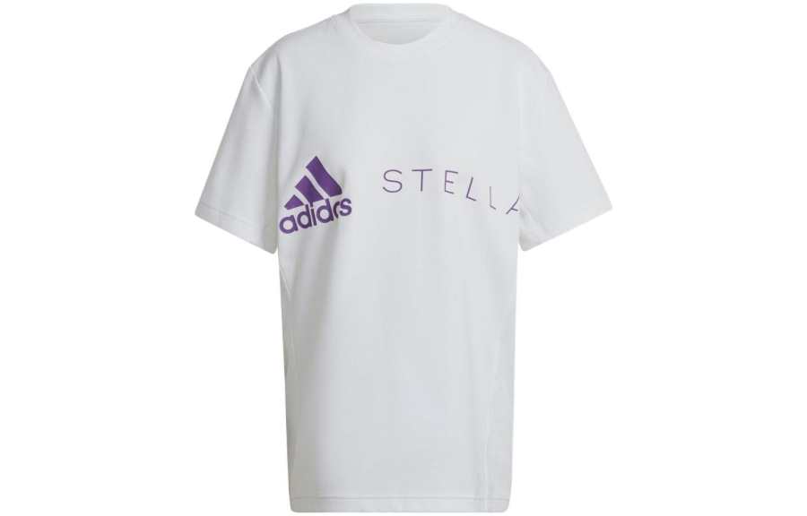Adidas Adidas T Shirts Women's White Crew Neck Moderate Straight Fit