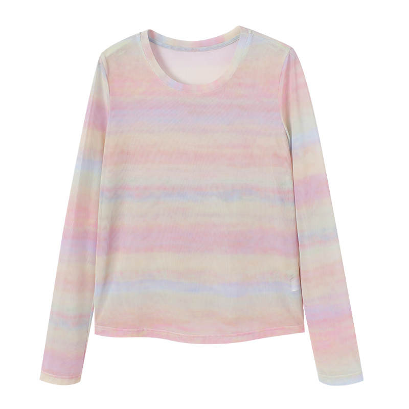 XIANGYING T Shirts Women's Pink Crew Neck Moderate