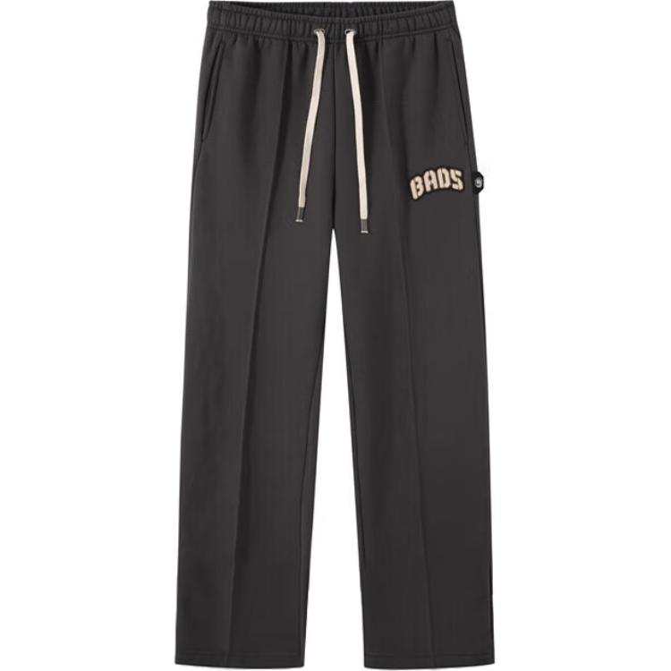Li-Ning Li Ning Badfive Comfortable Fleece Lined Thermal Straight Fit Loose Fit Sports Pants Men's Obsidian Gray