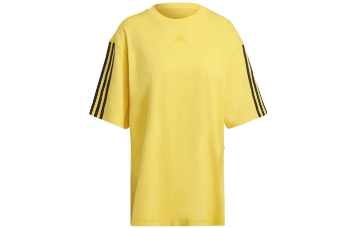 Adidas Adidas Drop Shoulder Sleeve T Shirt Women's Yellow Japan Version