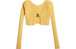 Jacquemus La Maille Pralu Micro Charm Logo Cardigan Pink