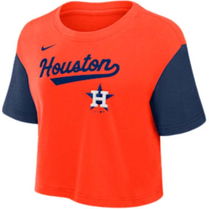 Nike Nike Houston Astros Script Women's Nike Dri FIT Mlb Cropped T Shirt