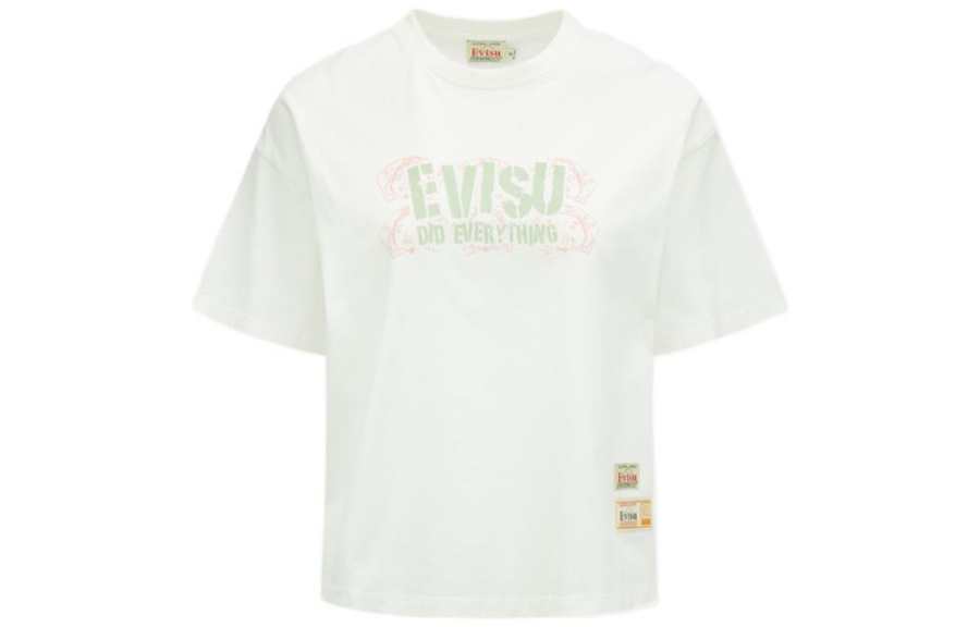 EVISU SS22 Drop Shoulder Sleeve T Shirt Women's
