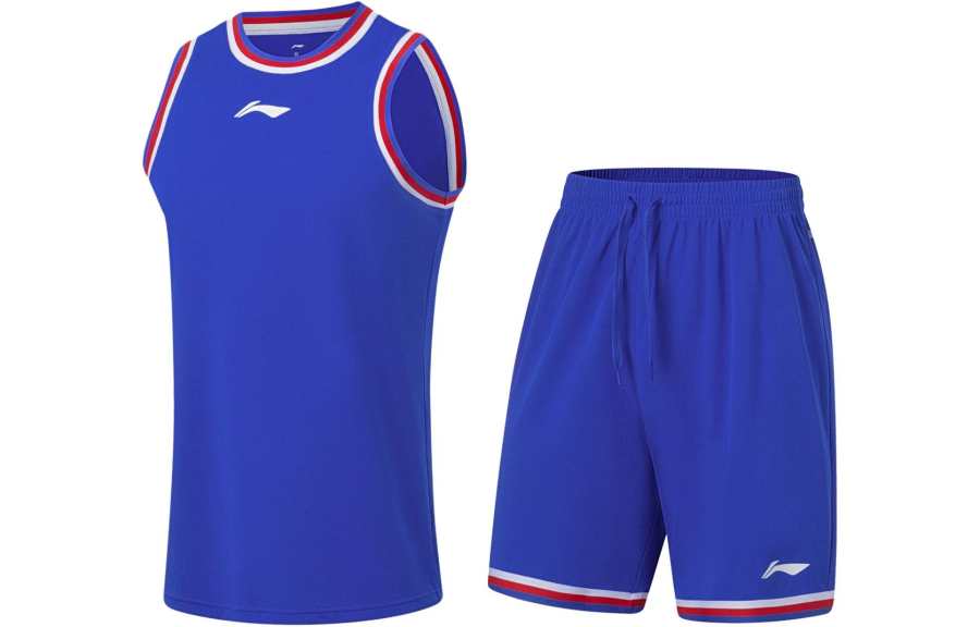 Li-Ning Li Ning Professional Basketball Collection Basketball Suit Men's Crystal Blue