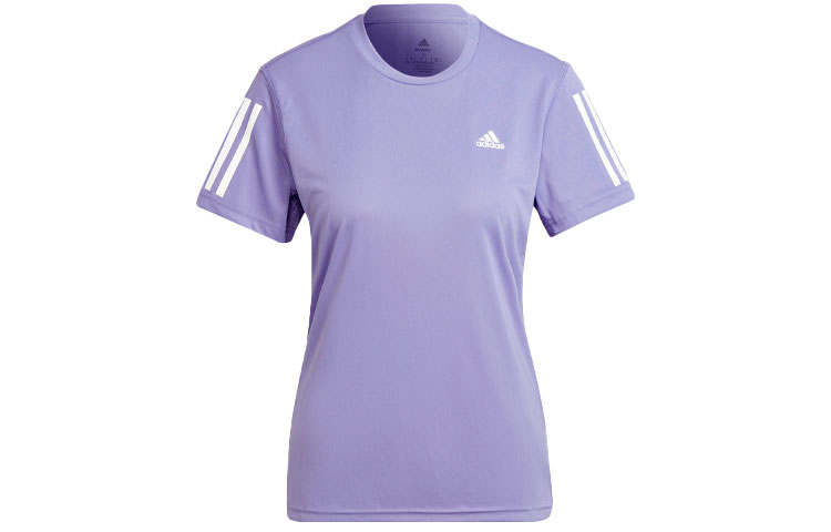 Adidas Adidas Running T Shirts Women's Light Purple Crew Neck Moderate Straight Fit