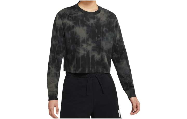 Jordan Jordan Crop Tops Women's Black Crew Neck Moderate