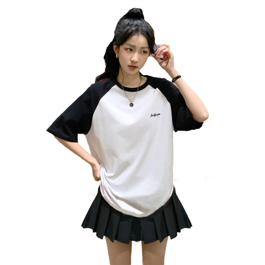 Tonlion T Shirts Women's Crew Neck