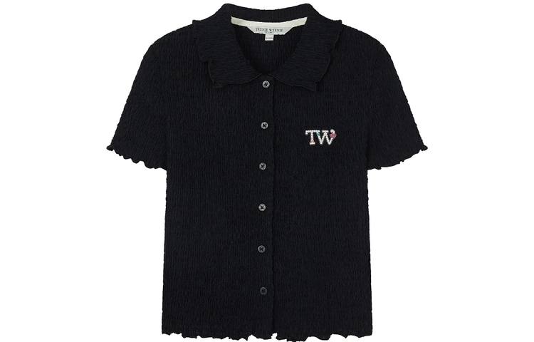 Teenie Weenie T Shirts Women's Polo Collar Moderate Straight Fit