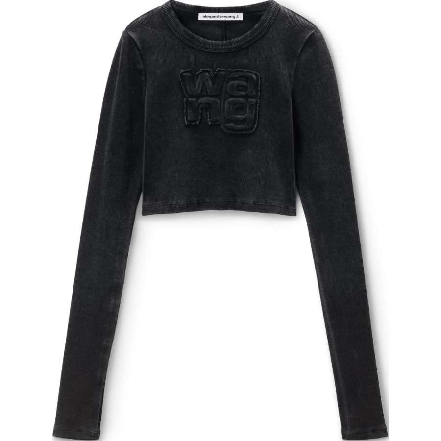 Alexander Wang logo-appliqué long-sleeve T-shirt