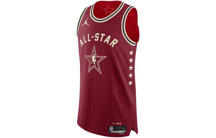 Jordan Jordan Basketball Jersey LEBRON James Size 23 2024 All Star Player Edition Men's Dark Red