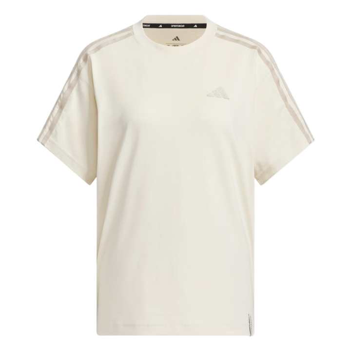 Adidas Adidas ESSENTIALS3 Stripes T Shirt Women's White