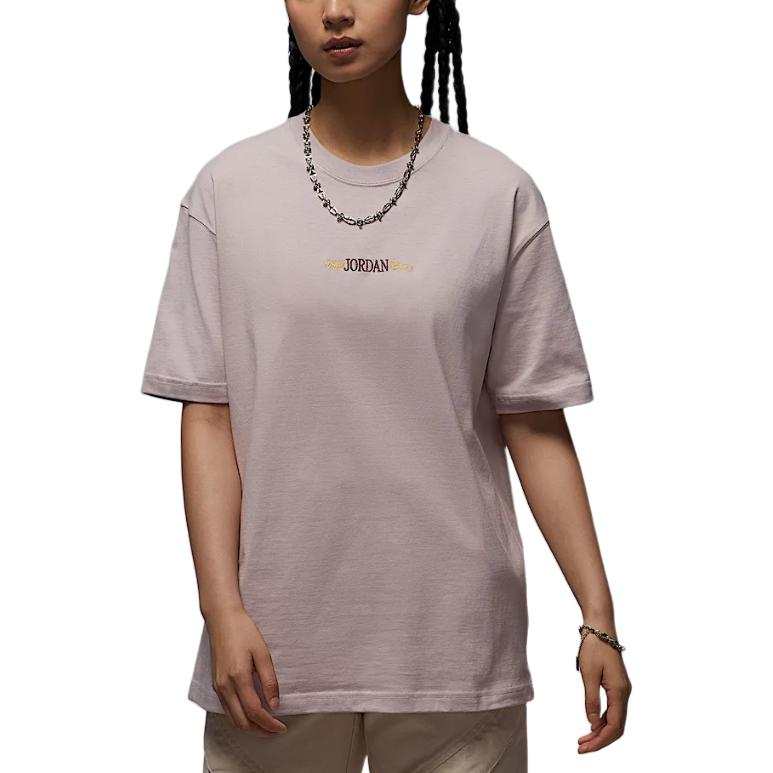 Jordan Jordan SS25 Drop Shoulder Sleeve T Shirt Women's Gray Purple