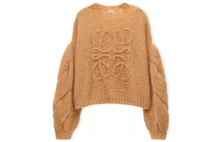 LOEWE LOEWE Anagram Sweater Women's Camel