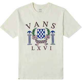 Vans T Shirts Women's Ecru Crew Neck Moderate Straight Fit