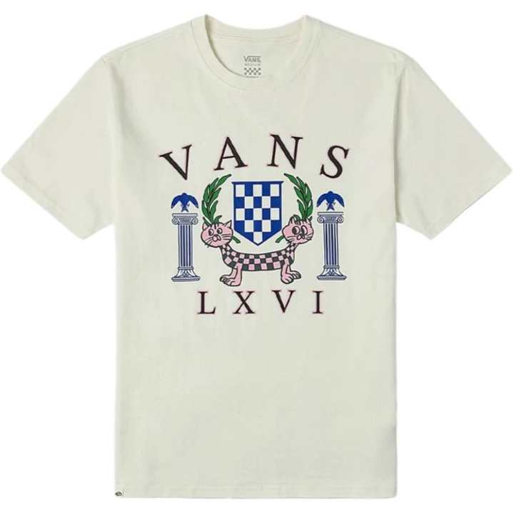 Vans Vans T Shirts Women's Ecru Crew Neck Moderate Straight Fit
