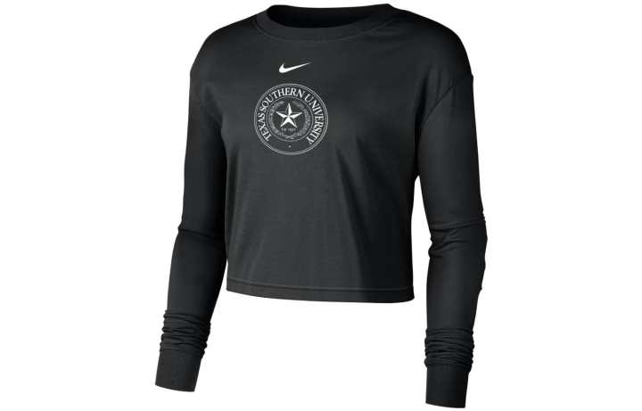 Nike Nike Crop Tops Women's Black Crew Neck Moderate