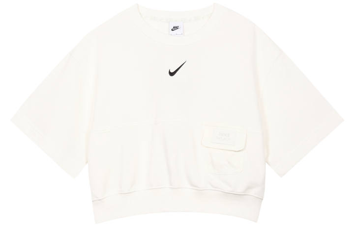 Nike Nike Crop Tops Women's White Crew Neck Moderate
